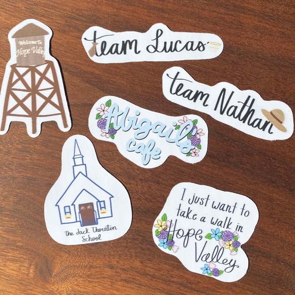 When Calls the Heart Stickers, WCTH Stickers, WCTH, Team Nathan, Team Lucas, Hope Valley, When Calls the Heart Inspired Stickers