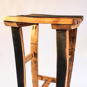 Hand crafted Oak, Scotch Whisky barrel stave bar/kitchen stool image 2