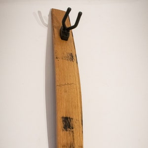 Hand crafted Oak, Whisky Barrel Full Stave  Single Guitar Wall Hanger/Rack