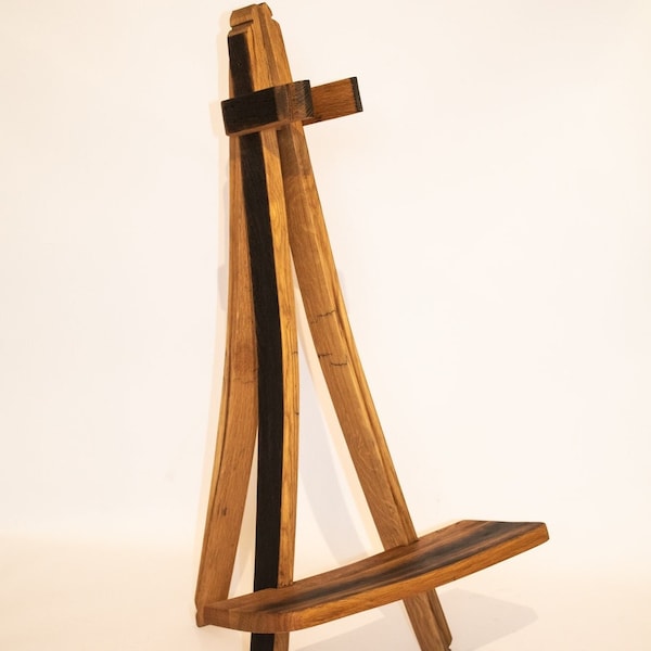 Hand crafted Oak, Scotch Whisky Barrel Stave Freestanding Guitar stand