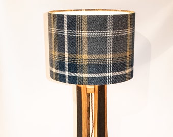 Hand crafted Oak, Scotch Whisky Barrel Charred Stave Floor Lamp