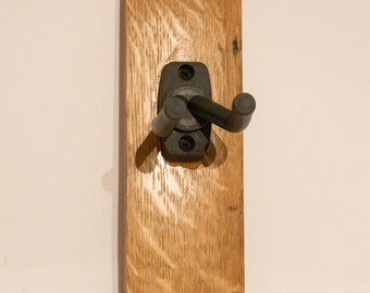 Roble hecho a mano, whisky escocés barril Stave Single Guitar Wall Hanger/Rack