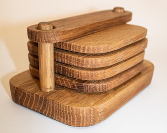 Handgefertigte Eiche, Scotch Whisky Barrel Daube Untersetzer (individuell anpassbar)