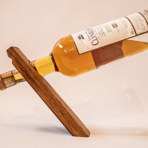 Hand Crafted, Made to Order, Personalised, Oak Whisky Cask Stave Bottle Balance.