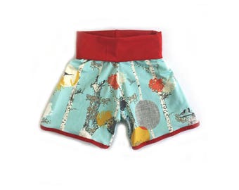 Crimson Forest Retro shorts ~ sizes 0mo - 5/6T ~ baby shorts ~ toddler shorts ~ shorties ~ baby boy pants ~ baby girl pants ~ baby clothing