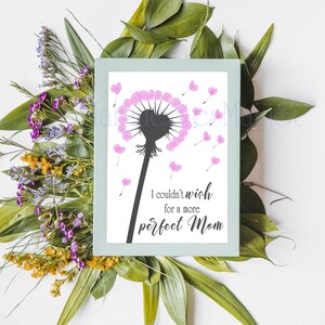 DIY Dandelion Fingerprint Art - Gift for Mom - INSTANT Download Printable - Handprint Art
