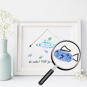 Father&#39;s Day Gift from Kids, Fishing Gift, INSTANT Download Fathers Day Printable, Handprint Art, Watercolor Art