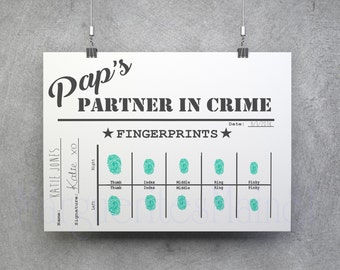 DIY Gift from Kids for Pap - INSTANT Download Father's Day - Birthday Printable - Fingerprint Art