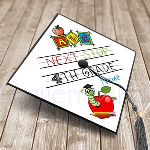 Personalized Graduation Cap Topper - Download Printable - Custom Kids Graduation - 4th Grade Moving Up