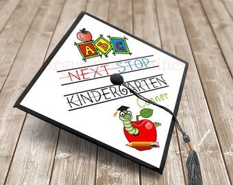Personalized Graduation Cap Topper - Download Printable - Custom Kids Pre-K Graduation - Kindergarten Moving Up
