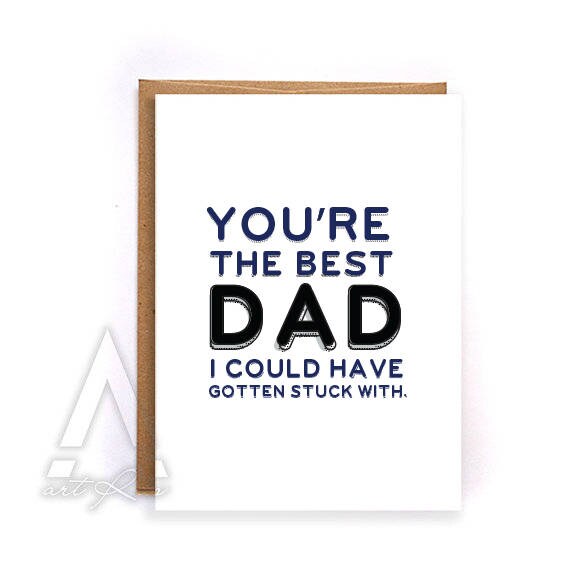 Items similar to Cute father's day card, step dad fathers day 