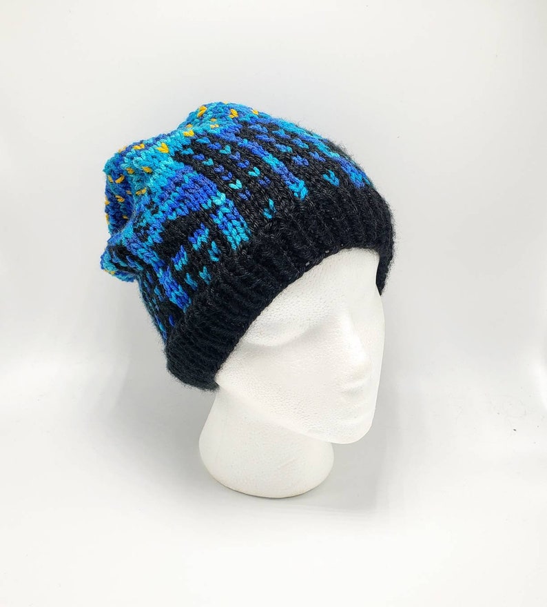City Skyline Knit Hat // Buildings Knit Hat Starry Night ...