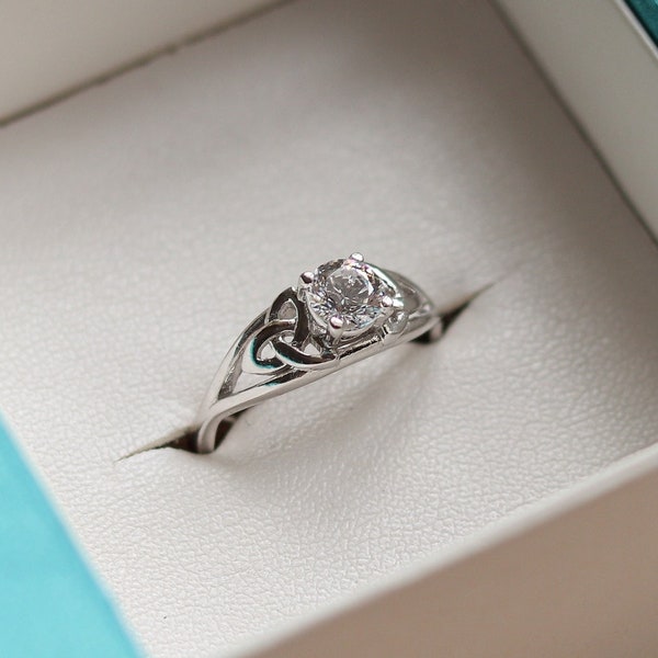 Knot Engagement Ring Etsy