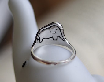 Ein Hut oder eine Boa? Der Kleine Prinz inspirierter originaler Ring, Sterlingsilber, Oringo-Fantasy-Schmuck, hergestellt in Charkiw, Ukraine