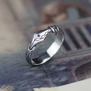 Füllfederhalter Sterling Silber Ring mit London Blau Topas
