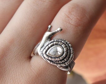 Snail silver ring, Oringo meaningful jewelry, Sterling silver, made in Ukraine