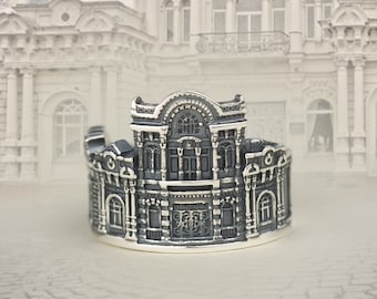 Cherkasy Palace of Marriages ring, Sterling silver, Oringo Ukrainian jewelry, made in Ukraine