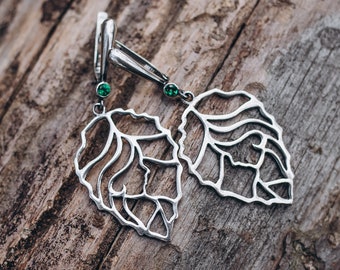 Sterling Silver Filigree Dangle Earrings 925 Modern Branch Pattern Silver Shield Earrings 925 Silver Dangle Sterling Pierced Earrings 925