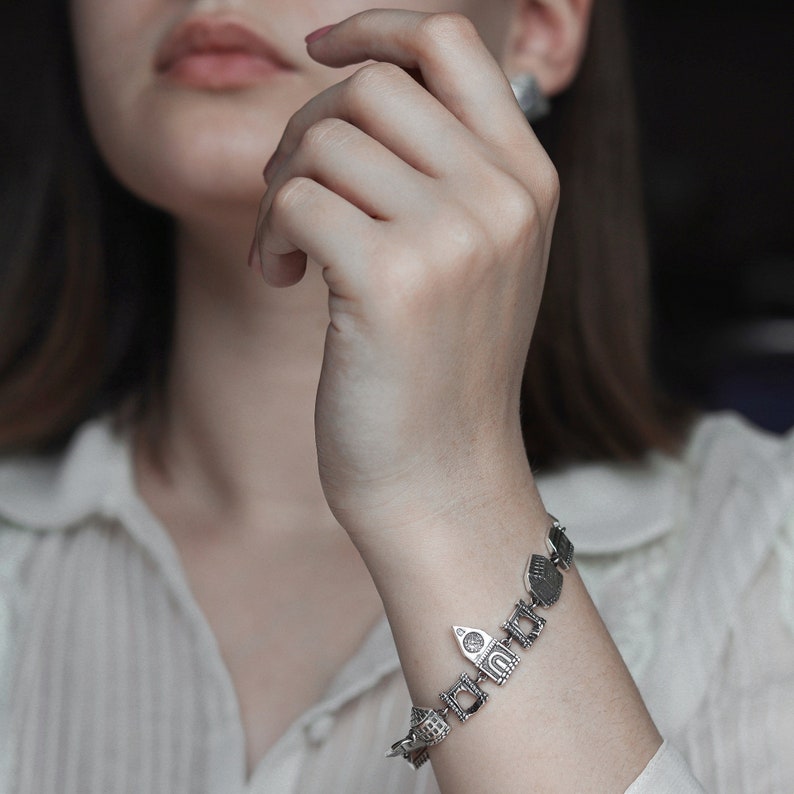 Old Town bracelet, Sterling silver, Oringo meaningful jewelry, made in Ukraine image 4