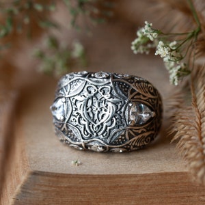 Bethlehem signet ring, Sterling silver, Oringo protective jewelry, made in Ukraine image 3