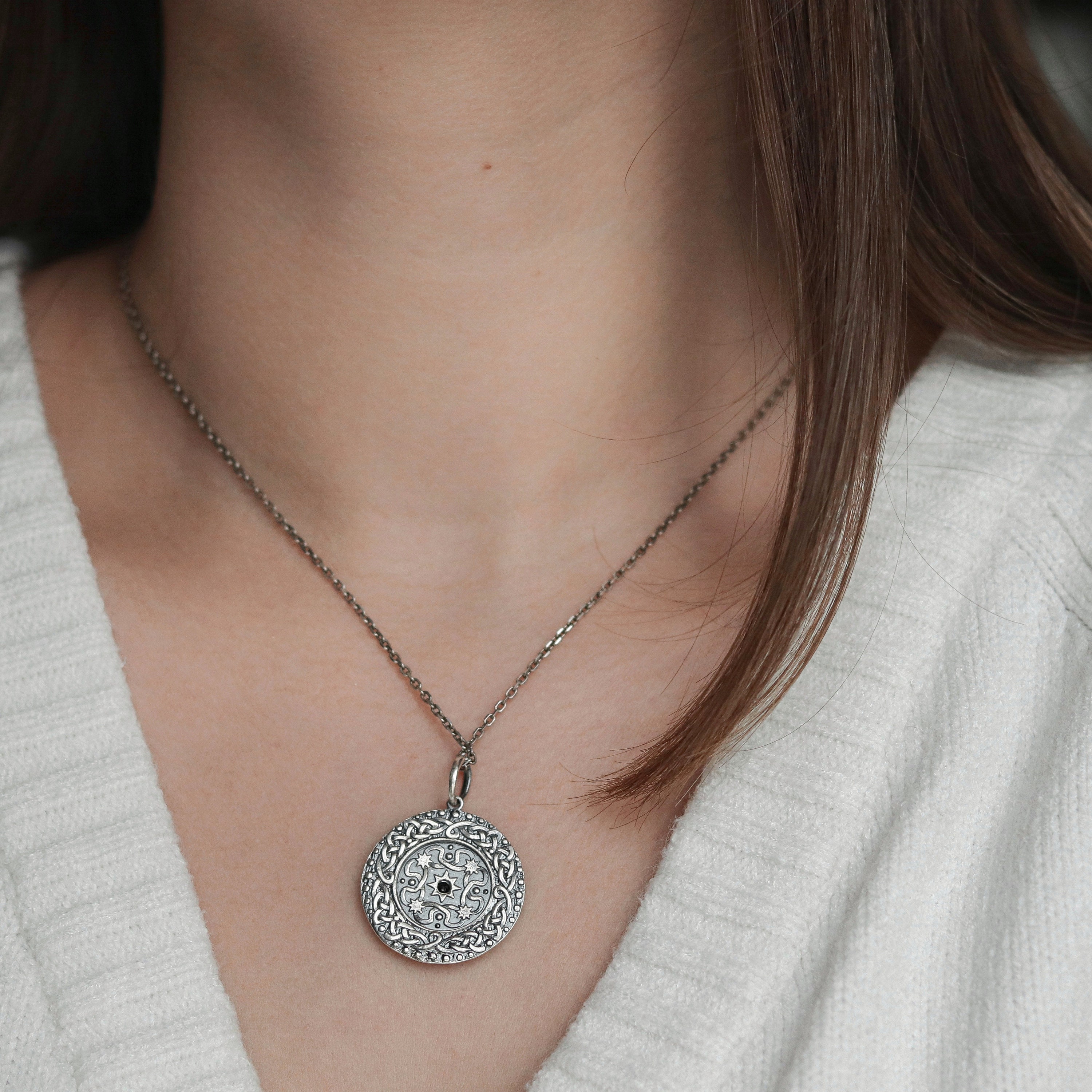 Nordic silver pendant | Etsy