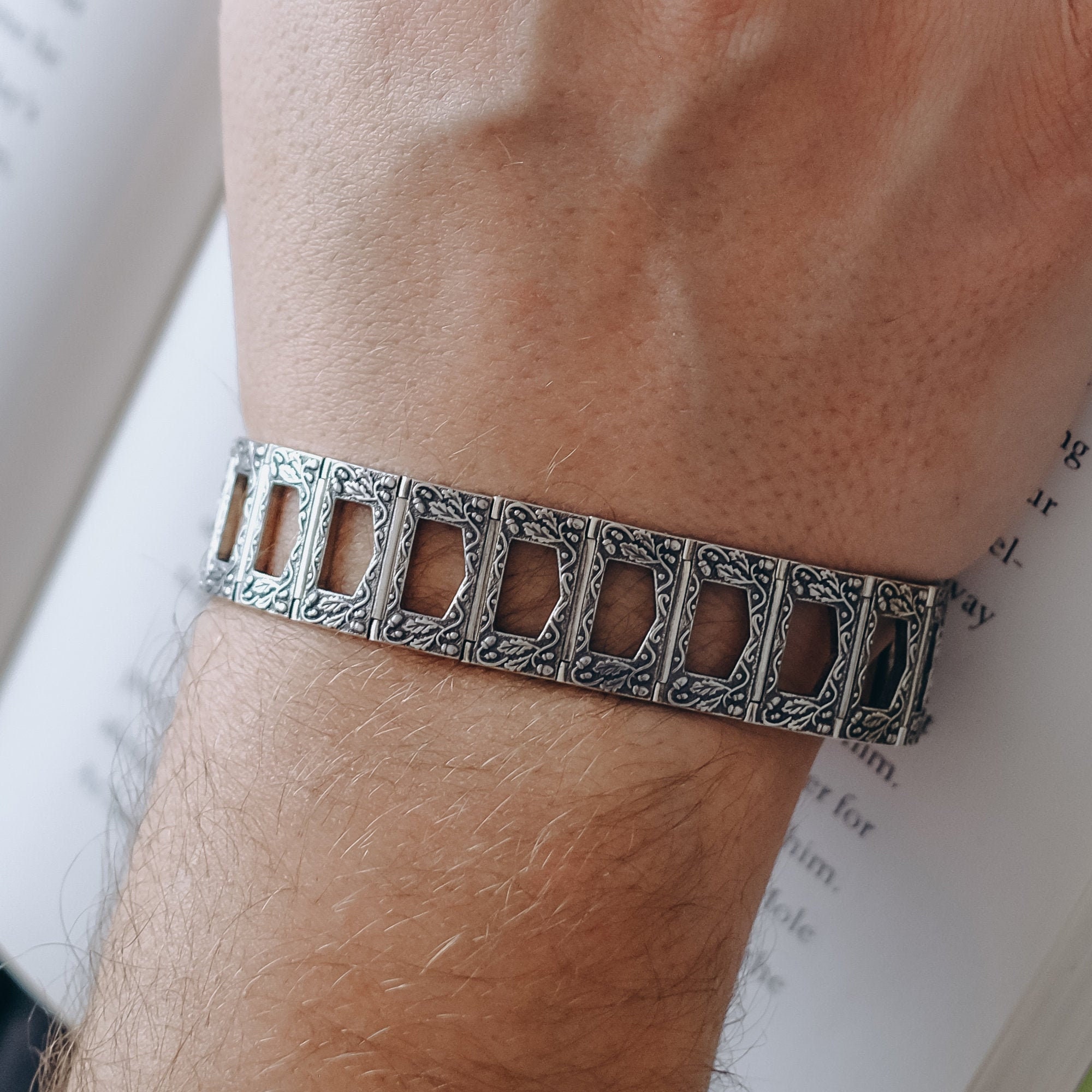 Medieval Knight silver bracelet Etsy