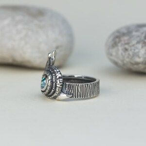 Snail silver ring, Oringo meaningful jewelry, Sterling silver, made in Ukraine image 5