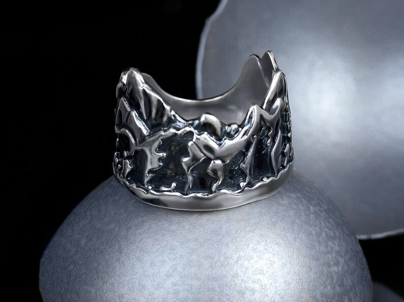J Tolkien The Lord of the Rings inspired ring Oringo book lover jewelry Sterling silver handmade R R