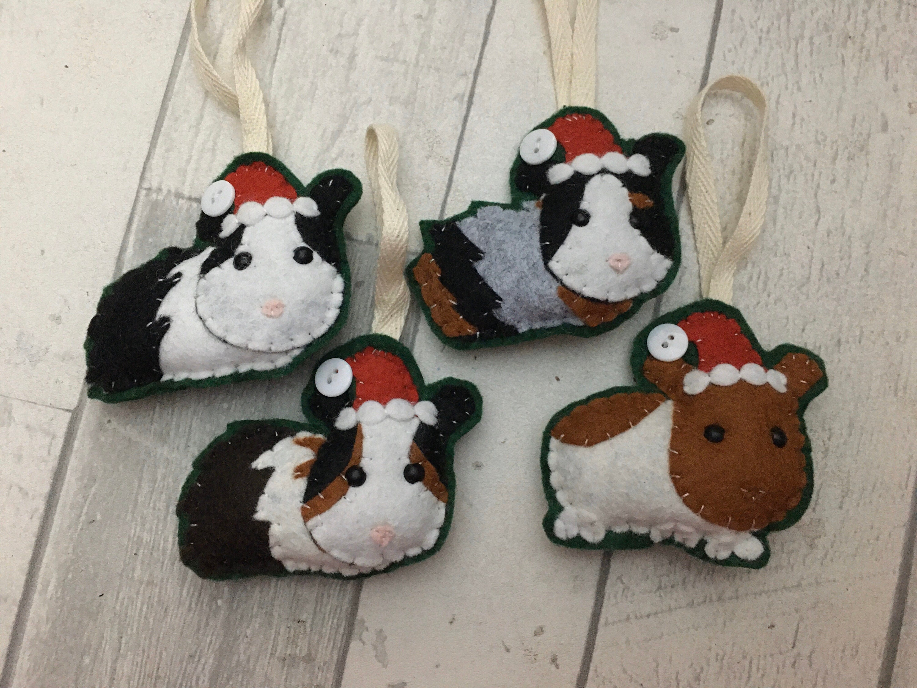 Guinea pig Christmas decorations Personalised option Etsy