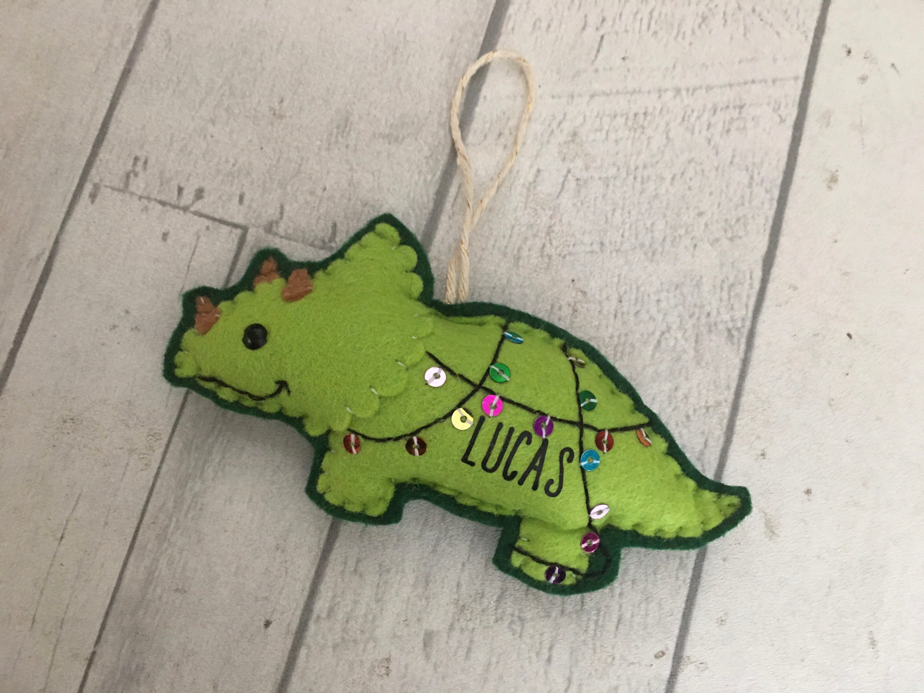 Dinosaur Christmas tree decorations Etsy