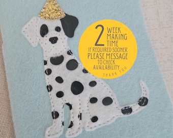 Personalised Dalmatian Dog Birthday Badge
