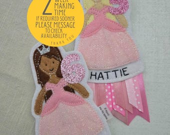 Personalised Princess Birthday Badge