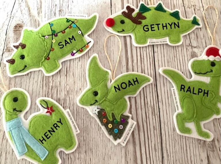 Dinosaur Christmas tree decorations Etsy