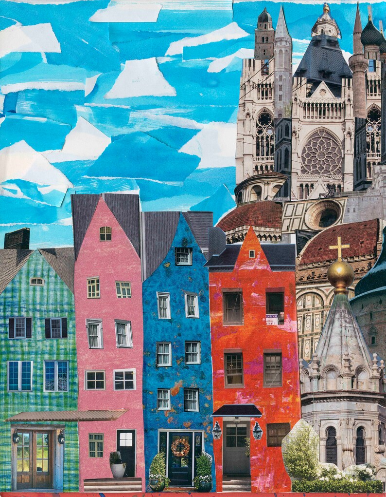 The Rooftops of Cologne Poster Print Germany Cityscape - Etsy