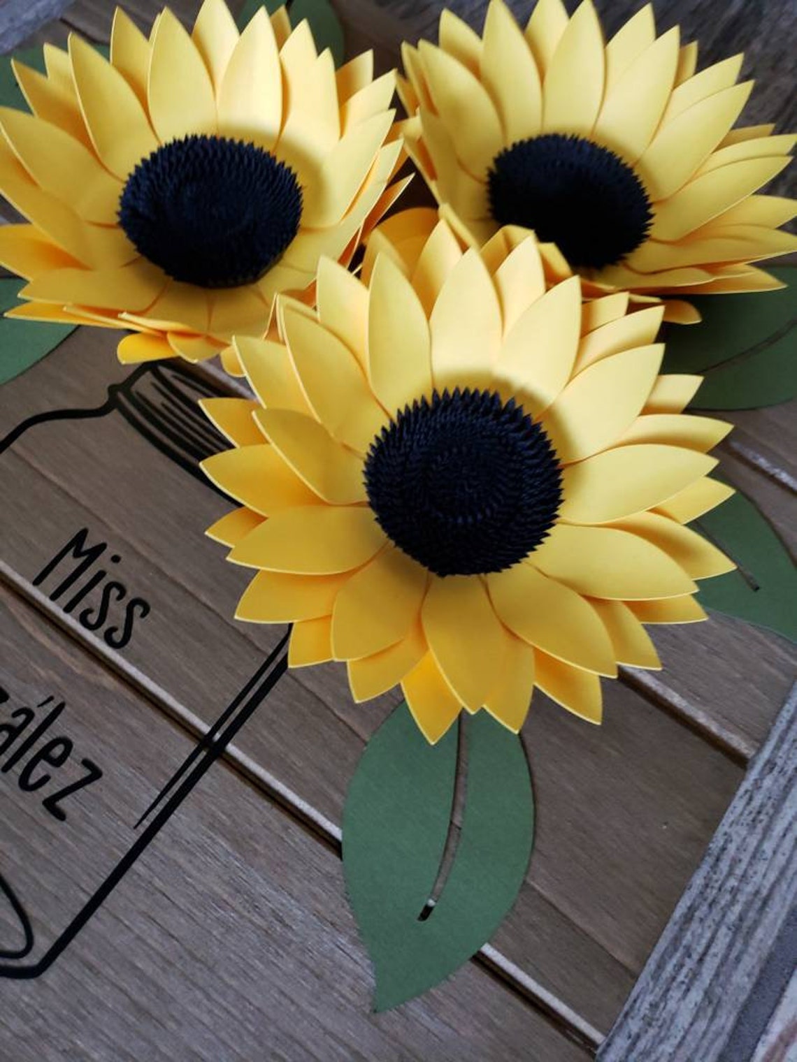 Mason Jar Bouquet Wood Plaque 3D Flower Wall Art Square Home Etsy