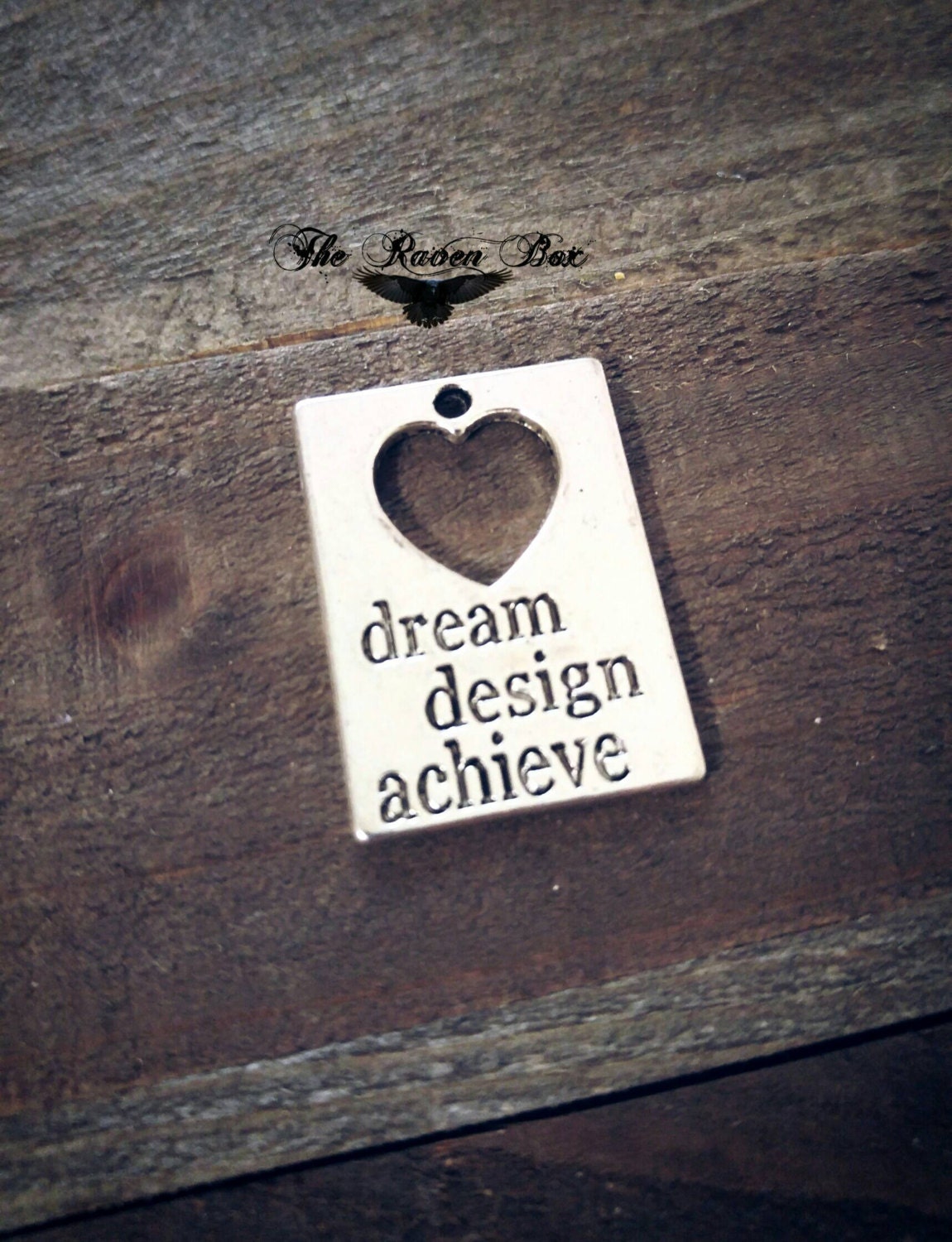 Word Charm Quote Charm Quote Pendant Antiqued Silver Charm Etsy
