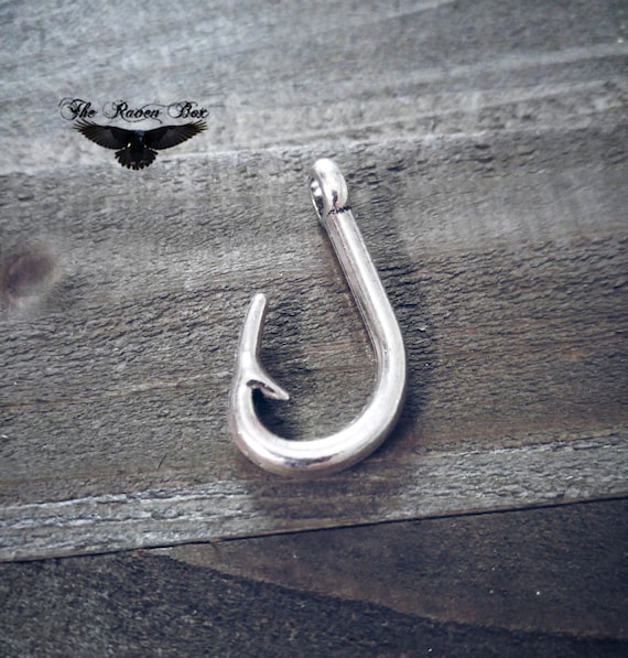 Fisch Haken Charme Fisch Haken Anhnger Groer Fischhaken Angeln Charme  Fischer Charme Antiqued Silber Haken Anhnger 38 mm 1,49 "Charms durch das  Stck - Etsy.de