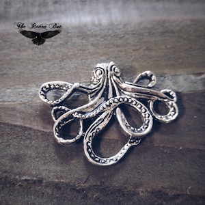 Polpo Cabochon ciondolo anticato argento Kraken connettore collegamento oceano ciondolo nautico Steampunk Kraken 36mm 1.41&quot;