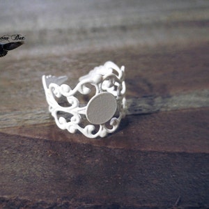 Ring Blank Adjustable Ring Blank Filigree Ring Blank Brass Ring Blank White Ring Blank Ring Setting Wholesale Ring DIY Ring