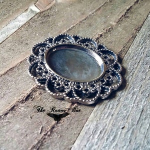 Cabochon hanger hanger ovale lijst hanger ring hanger 25 x 18 setting plaksteen cabochon lijst fotolijst hanger brons hanger