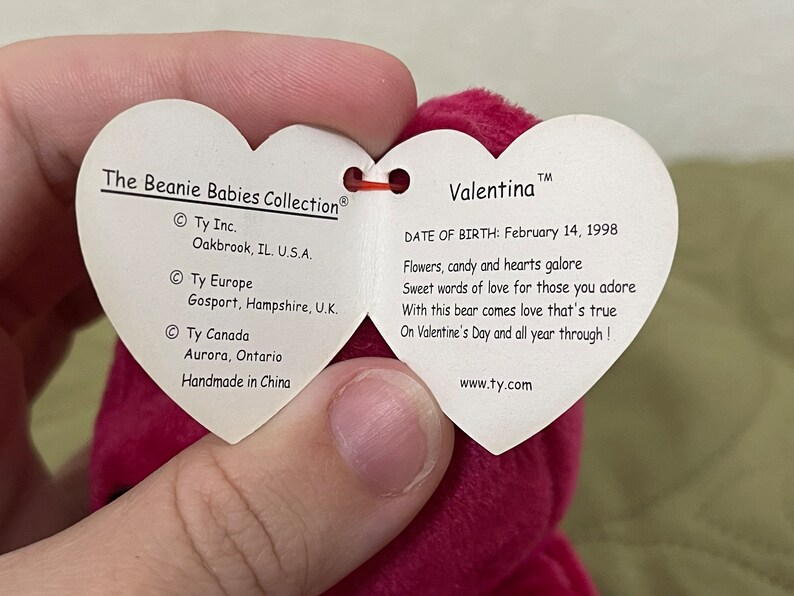 Valentina Beanie Baby With Tag Errors - Etsy