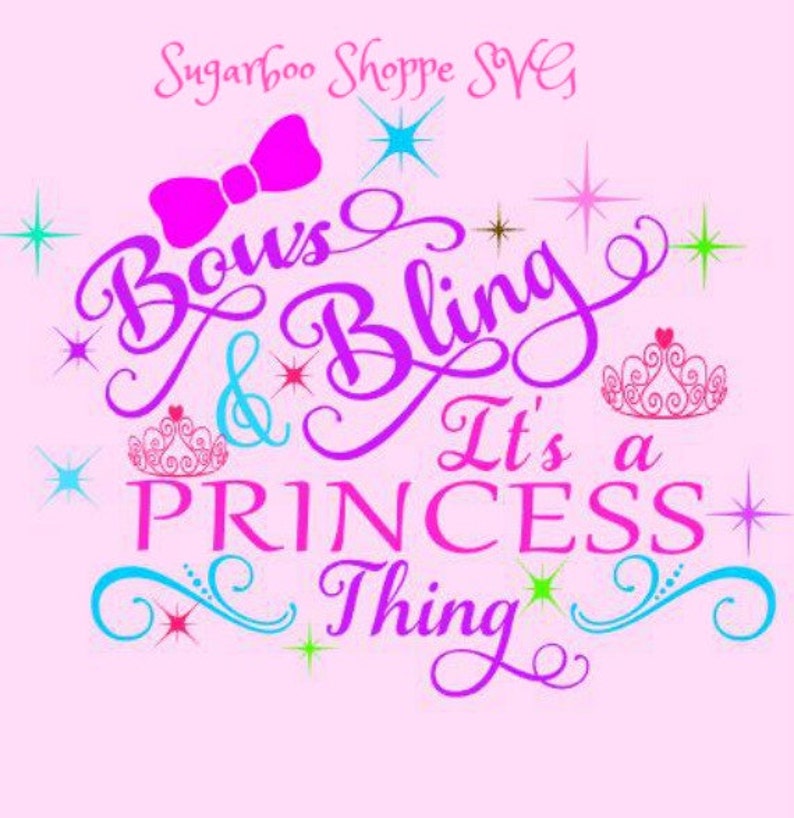 Download SVG sayings/ Girly svg /Bows and Bling svg / Princess svg | Etsy