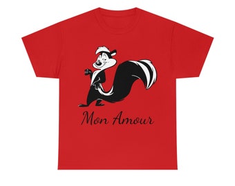 Mon Amour Pepe Le Pew Unisex Heavy Cotton Tee