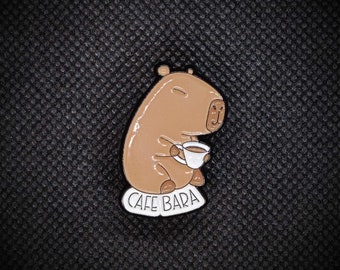 Capybara Enamel pin (Coffee)