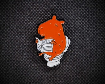 Capybara Enamel pin (Toilet)