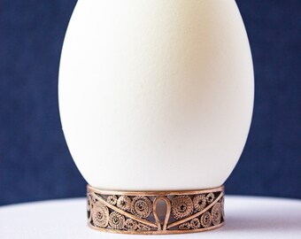 Copper Holder Filigree Stand Goose Pysanky Eggs, Collectible Copper Stand Display For Egg Collection, Pysanky Supplies For Egg from Ukraine