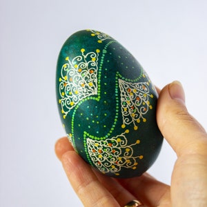 Modern Ukrainian Easter Egg Ukrainian Pysanka, Sea Ornament Pysanky Eggs Easter Gift Mom, Ukrainian Gift Stand with Ukraine, Collectible Egg