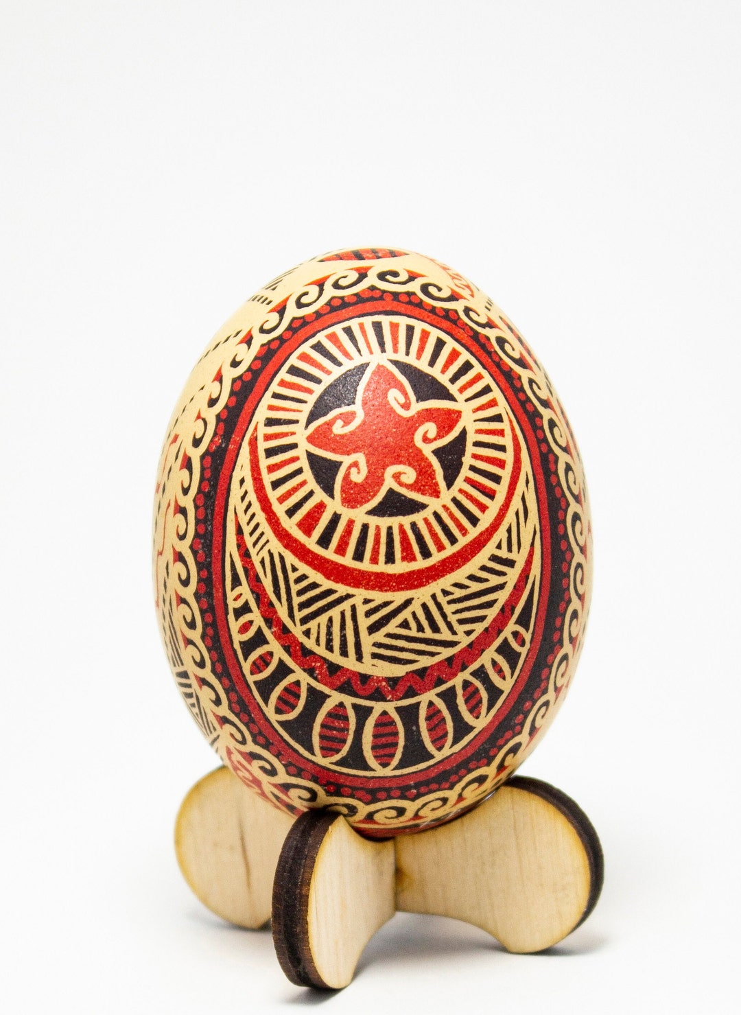 Trypillian Pysanka Ukrainian Easter Egg Ornaments, Pysanky Eggs Easter ...