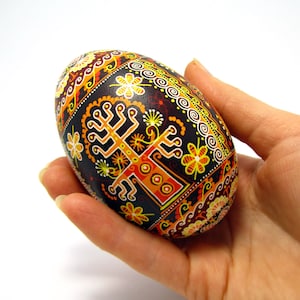 Tree Of Life Pysanka Goose Pysanky Eggs, Collectible Easter Egg Pysanky Wedding, Ukrainian Gift Easter Holidays Egg Parents Anniversary