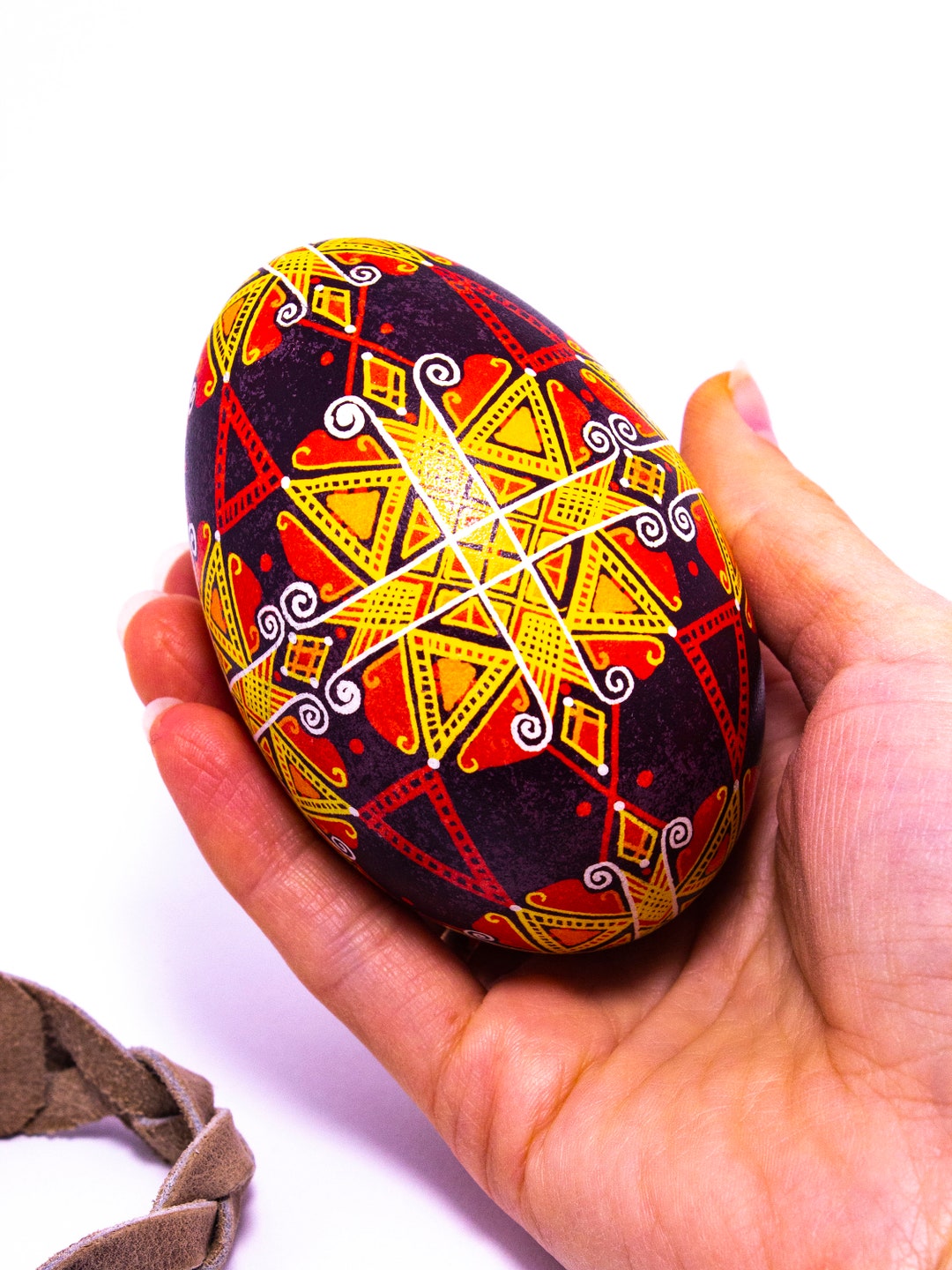 Easter Egg Gift Ukrainian Ornament, Goose Pysanky Eggs Ukrainian Decor ...